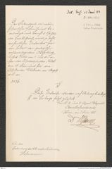 k.k. naturhistorisches Hofmuseum, Intendanzakten 1885-1896 (Hauer), Aktenzahl Z.331/1888, Seite 1